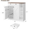 Acekool  Shoe Storage Cabinet - Modern Organizer with Doors, Adjustable Shelves for Entryway, Holds 18-24 Pairs, Natural - 2 of 4