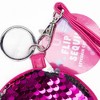 Continental Accessory Flip Sequin Keychain Coin Purse Pink - 2 of 2