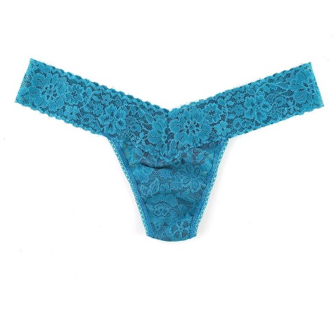 Hanky Panky Women's Daily Lace Low Rise Thong - One Size - Tidal Teal ...