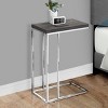 FONTOI End Tables C Shaped, Space Saving, Side Table for Living Room Bedroom, Modern Laminate with Metal Frame, Black, 26"*13"*5" - 2 of 4