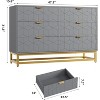 2/3/4/5/6/7 Drawer Dresser with Metal Legs, Wood Dressers Chest Organizer with Wide Storage, Modern Chest of Drawers for Bedroom, Living Room,Hallway - 2 of 4