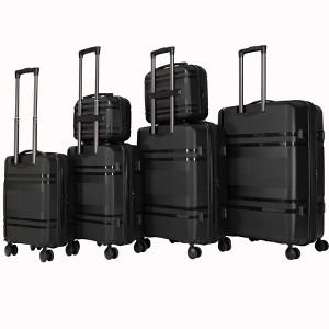 Kumasinova 6Pcs ABS Hardshell Luggage Set,Expandable Travel Suitcase with Lock,18/20/24/28" Carry-On&Checked Spinner Suitcase,Lightweight - 1 of 4