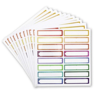 Juvale 208-Pack Waterproof Name Date Labels for Daycare, Baby Bottles, Assorted Colors, 2.5 x .5 Inches