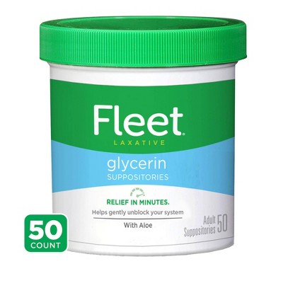 Fleet Laxative Glycerin Suppositories for Adult Constipation - 50ct