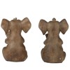 SEVOBAL Party Decorations and Accessories Set of 2 Elephant Bookends Resin Antique Brown Finish for Living Room, Brown, 10"*8"*6" - 2 of 4