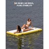 Yellow Inflatable Floating Dock, 6x5 FT Swim Platform, Extra Thick, Non-Slip Island, Marine-Grade PVC, Pump/Ladder/Bag - 2 of 4