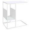 vidaXL Side Table White 21.7 in.x14.2 in.x23.4 in. Engineered Wood - 2 of 4