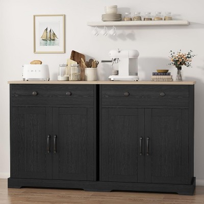 Coucheta 30" Narrow Sideboard Cabinet - Slim Storage Buffet with 2 Drawers & 2 Doors, Modern Accent Furniture for Living Room, Kitchen