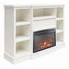 Ameriwood Home Liam Mantel with Electric Fireplace Space Heater, White - 4 of 4