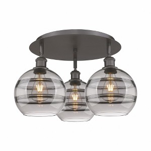 Rochester - 3 Light Flush Mount In Industrial Style-10.88 Inches Tall and 19.75 Inches Wide - 1 of 1