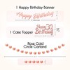 EpiqueOne Rose Gold 30th Birthday Decoration Set: HAPPY BIRTHDAY Banner, Tassel Garland, Balloons, Tissue Paper Pom - 4 of 4