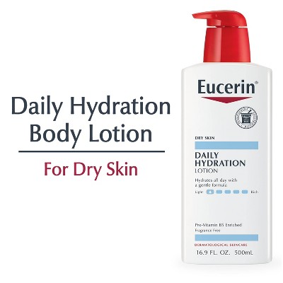 Eucerin Daily Hydration Unscented Body Lotion for Sensitive Dry Skin - 16.9 fl oz_9