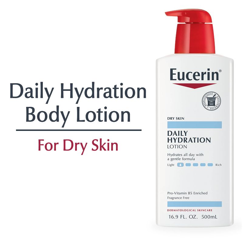 Eucerin Daily Hydration Unscented Body Lotion for Sensitive Dry Skin - 16.9 fl oz, 3 of 16