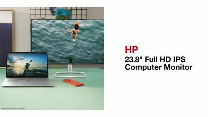 HP 23.8&#34; Full HD IPS Computer Monitor, AMD Freesync, (HDMI, VGA) -  M24fe, 2 of 12, play video