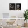Stupell Industries Celestial Gold Sun and Moon 2pc Framed Giclee Art Set, White, 11" x 14" - 2 of 4