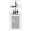 Acekool Corner Bar Cabinet, Wine Rack with Glass Holder, Metal Frame, Space-Saving Home Bar - 4 of 4