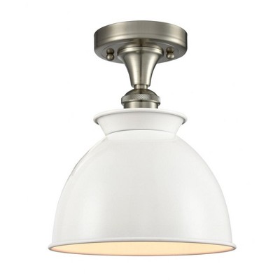 Adirondack - 1 Light Semi-Flush Mount In Industrial Style-12 Inches Tall and 8.5 Inches Wide