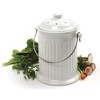 Norpro, White , 1 Gallon Ceramic Compost Keeper, One Size - 4 of 4