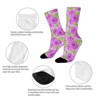 Watercolor Roses Women Printed Crew Socks Funny Funky Socks Soft Polyester Novelty Gifts for Artists Men - 4 of 4