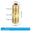 Unique Bargains Brass Gas Adapter Hose Pipe Fitting Flare Union Connectors 2 Pcs - 2 of 4