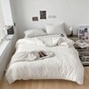 Pure White Queen Comforter Set, Ultra Soft Breathable Bedding for Women, Men, Teens - 2 of 4