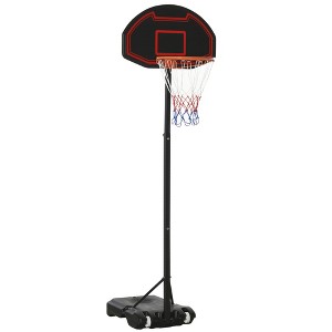 Soozier Portable Basketball Hoop Stand, Height-Adjustable Basketball System with 29'' Backboard and Wheels for Indoor Outdoor Use - 1 of 4