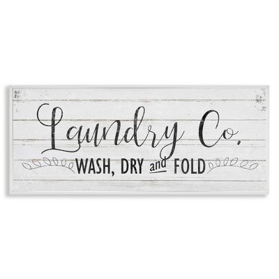 Stupell Industries Laundry Wash Dry & Fold, 30" x 13"