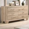 59" Miquell Dresser Natural - Acme Furniture: Washed Oak, Tapered Legs, Bedroom Storage - 3 of 4