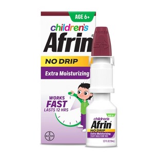 Children's Afrin No Drip Extra Moisturizing 12 hour Stuffy Nose Nasal Spray - 6+years - 0.5 fl oz - 1 of 4