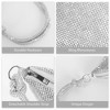 Rhinestone Purse Sparkly Evening bag Silver Clutch Purses for Women Evening, Cross Body Handbags for Party Prom Club Wedding - 2 of 4