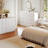 Modern Fluted 8/9-Drawer Dresser, Dresser for Bedroom Chest of Drawers, Storage Organizer for Living Room Hallway Entryway, Wood Color/Black/White - 2 of 4