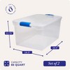 Homz Secure Latch Large Clear Stackable Storage Container Bin, 31 Quart, 4 Count - 4 of 4