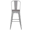 Emma and Oliver Metal Indoor-Outdoor Stool with Removable Back and All-Weather Polystyrene Seat - image 3 of 4