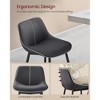 Bar Stools Set of 2, Bar Height Bar Stools with Back, Ergonomic Backrest, Synthetic Leather, Metal Legs - 3 of 4