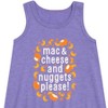 Girls' - Instant Message - Mac & Cheese and Nuggets Please Graphic Sleeveless Aline Dress - 2 of 4