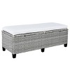Modern Outdoor Sofa Set, L-Shaped Sofa With Extendable Side Tables, PE Wicker Sofa with Washable Covers and Cushions-Coolbibila - 4 of 4