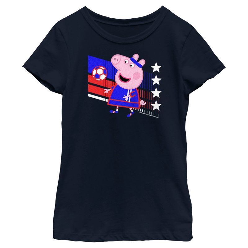 Girl's Peppa Pig Taiwan Soccer T-Shirt, 1 of 5