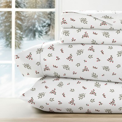 Christmas Holiday Soft Comfy 4 Piece Bed Sheet Set, Winter Prints - Becky Cameron