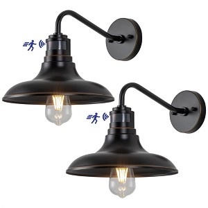 C Cattleya 2-Pack Black Motion Sensor Dusk to Dawn Outdoor Barn Light - 1 of 4