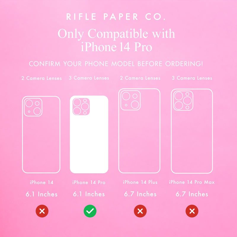 Rifle Paper Co. Apple iPhone 14 Pro MagSafe Compatible Floral Case, 4 of 9