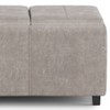 CAVINAS Faux Leather Storage Ottoman Bench with 3 Flip Over Serving Trays,Modern Storage Ottoman,Storage Benches for Living Room,Bedroom - 4 of 4