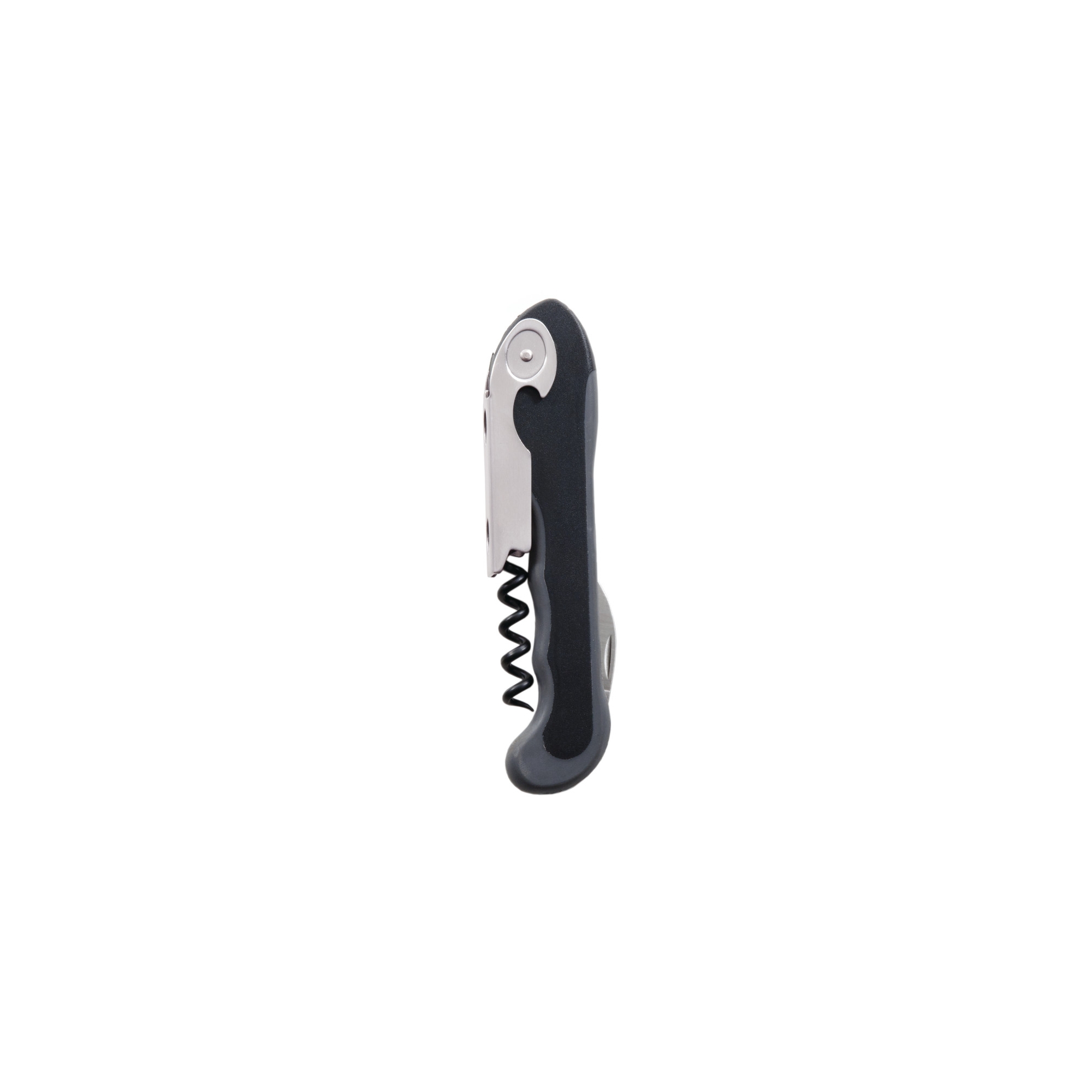 True Grippy Corkscrew Wine Opener with Sharp Foil Cutter, Stainless Steel & Soft Touch Plastic Handle for Home Bar, Travel, Outdoor, Camping, Picnic