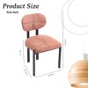 Sapphtopaz Modern Dining Chair Set of 2 Mid-Century Boucle Upholstered Chair with Backrest and Black Metal Leg Chairs for Dining Room, Kitchen - 2 of 4