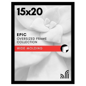 Americanflat 15x20 Picture Frame with Polished Plexiglass - Black Picture Frame - Wide Photo Frames Made of Engineered Wood for Vertical or Horizontal - 1 of 1