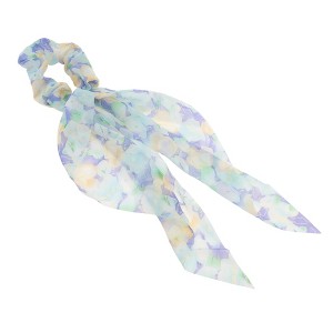 Unique Bargains Fashion Ribbon Hair Hair Ties Cyan Deep Blue 1 Pc - 1 of 4