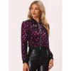 INSPIRE CHIC Women's Sequin Long Sleeve Zipper Up Glitter Bomber Jacket - 2 of 4
