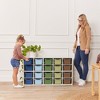 ECR4Kids Streamline 20 Cubby Tray Storage Cabinet with 20 Scoop Front Storage Bins, 4x5, White Wash - 4 of 4
