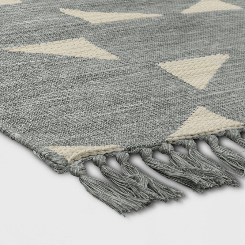 Positive Negative Geo Tapestry Rectangular Woven Outdoor Area Rug Gray - Threshold™, 4 of 6