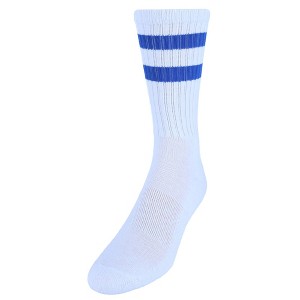 CTM Men's Crew Striped Socks (3 Pairs) - 1 of 4