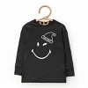 SmileyWorld Santa Hat Outline - Toddler Long Sleeve Graphic Tee and Youth Long Sleeve Graphic T-Shirt - 2 of 3